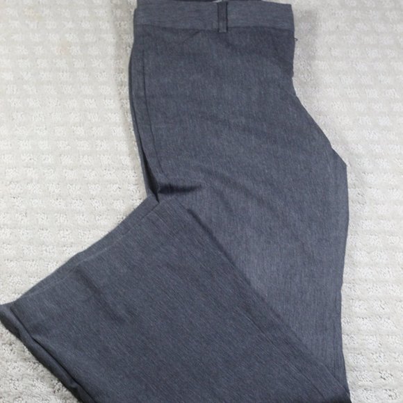 Express Design Studio Size 0 Grey Editor Flared Slacks - Picture 2 of 7